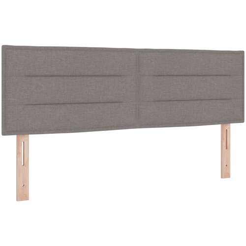 VidaXL Naslon za glavu s linijskim dizajnom smeđesiva 140 cm tkanina Slike
