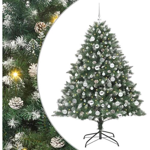 VidaXL Umjetno božićno drvce s stalakom Zelena 126 x 126 x 180 cm Slike