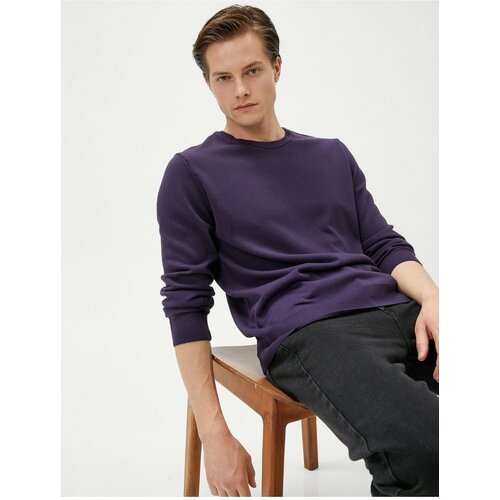 Koton Basic Knitwear Sweater Crew Neck Slim Fit Long Sleeved Cene