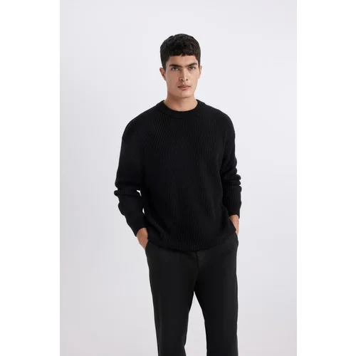 Defacto Oversize Fit Crew Neck Thessaloniki Fabric Sweater