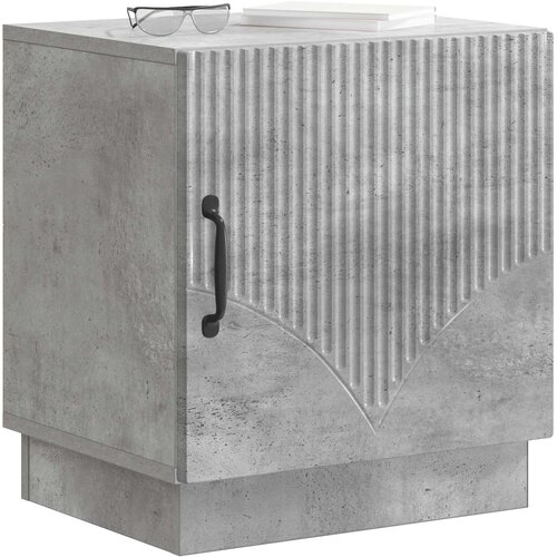  Noćni ormarić Betonska siva 43 x 34,5 x 47 cm Konstruirano drvo Slike