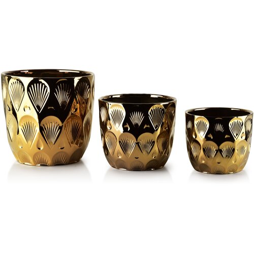 Mondex Neva Komplet 3 cvetličnih loncev Xl20Xh19,5Cm D16Xh14,5Cm M14X12,5Cm, (21244564) Slike