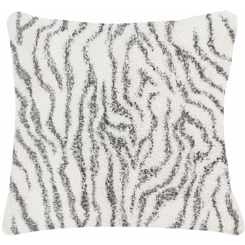 Tiseco Home Studio bijelo-sivi pamučni ukrasni jastuk Zebra, 45 x 45 cm