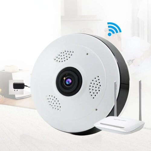  wifi ip 360&deg; fish eye 3D kamera za nadzor &ndash; &scaron;irokougaona sigurnosna kamera bez mrtvog ugla Cene