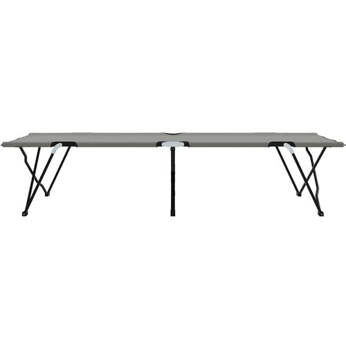  Sklopivi kamperski krevet 2 pcs Siva 206 x 76 x 74 cm Slike