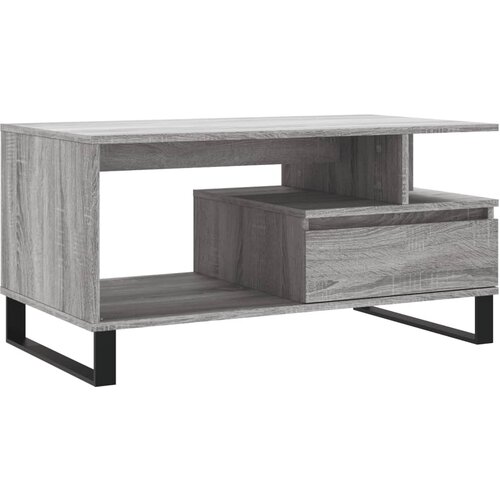 Maison Chic Klubska mizica - kavna mizica - Nizka mizica siva sonoma 90x49x45 cm inženirski les, (21752564) Cene