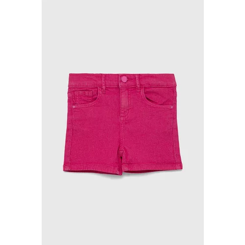 Guess Dječje traper kratke hlače boja: ružičasta