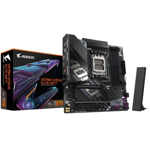 Gigabyte MB X870M AORUS ELITE AM5, 4x DDR5, 2x M.2, 2xSATA 2x HDMI, 12x USB, mATX Cijene