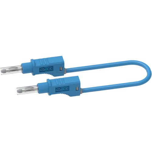 Electro PJP Preskusni vodnik z bananastim vtičem\, ki ga je mogoče zložiti na enega\, + izvlečna tulka\, PVC 2\,5 mm&amp;sup2;\, 50 cm\, modra 2217/600V-CD1-50Bl merilni vod banana mo&amp;scaron;ki konektor ban, (20453808) Slike