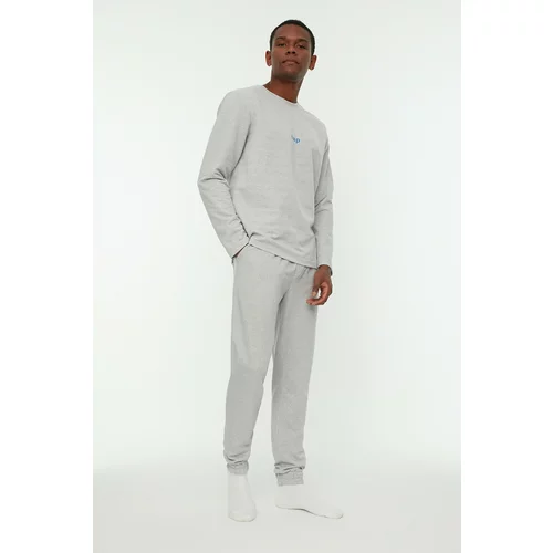 Trendyol Pajama Set - Gray - Plain