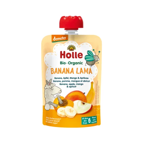Holle Sadni pire "Banana Lama - z banano, jabolkom, mangom in marelicami"
