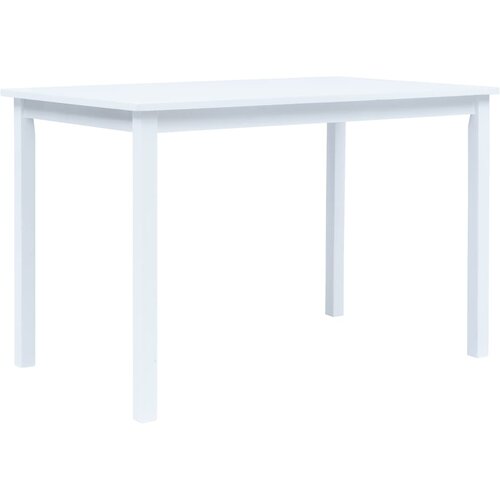 VidaXL Blagovaonski stol bijeli 114 x 71 x 75 cm od drva kaučukovca Slike