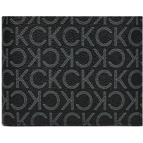 Calvin Klein Velika moška denarnica Ck Must Mono Bifold 5Cc W/Coin K50K511671 Classic Mono Black 0GJ