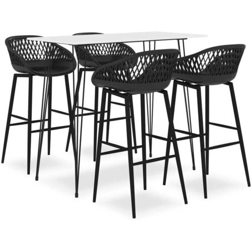  5-dijelni barski set bijelo-crni Cene