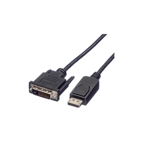 Roline DisplayPort priključni kabel 1.50 m 11.04.5619 sa zaštitom crna [1x muški konektor displayport - 1x muški konektor dvi, 24 + 1 pol]