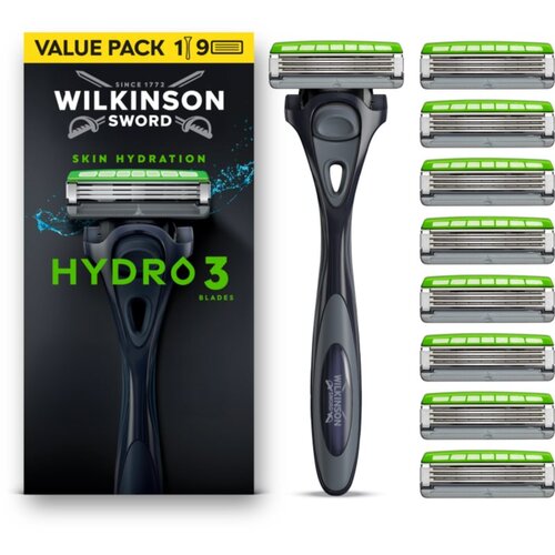 Wilkinson Sword Hydro3 brivnik + nadomestne glave 8 ks Slike