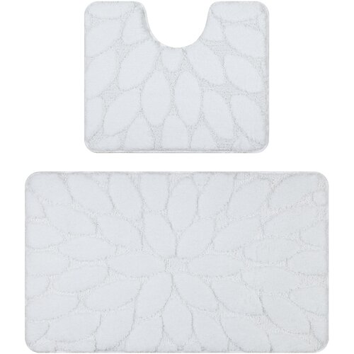 RugsX Preproge Dvodelni kopalniški set preproga SUPREME STONES, 60x100 cm Bela Cene