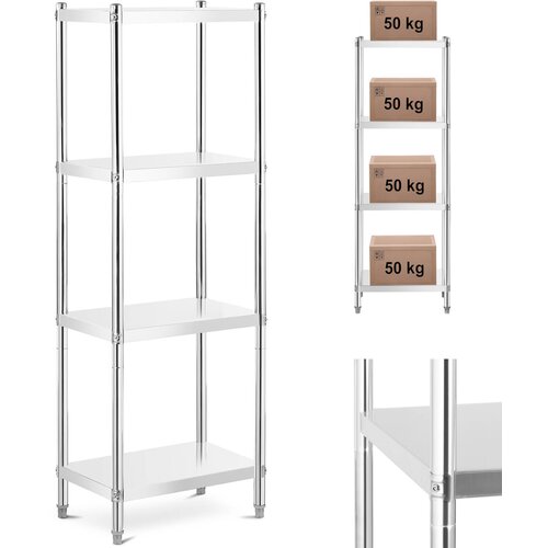 Royal Catering Kovinski gostinski skladi&amp;scaron;čni regal do 200 kg 60 x 40 x 180 cm, (21101845) Slike