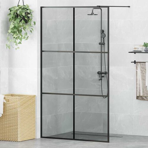  Zid za walk-in tu&scaron; Crna 115 x 195 cm Staklo otporno na udarce Cijene