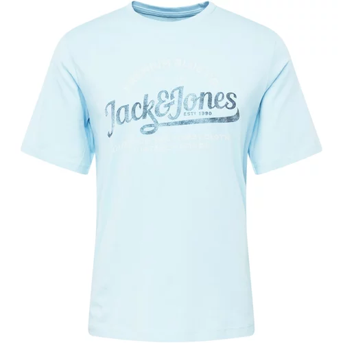 Jack & Jones Majica 'LOUIE' svetlo modra / temno modra / bela