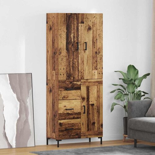 vidaXL Highboard Zidne Staro drvo 69,5 x 34 x 180 cm Konstruirano drvo Cene
