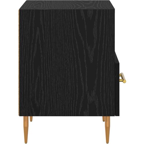  Noćni ormarić 2 pcs Crna 40 x 35 x 47,5 cm Konstruirano drvo Slike