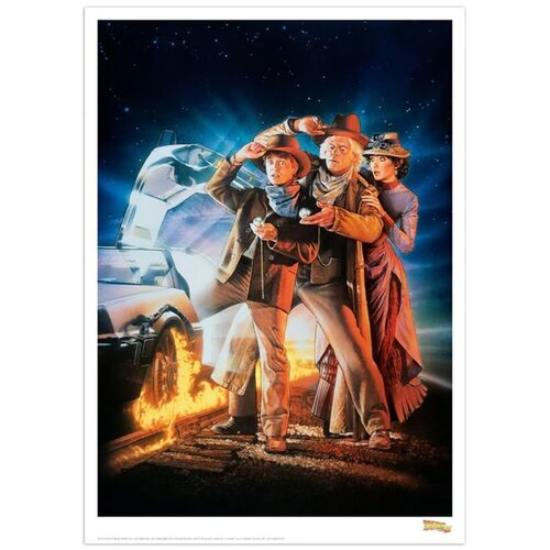 Fanattik Back to the Future Part III art print plakat, A3 Slike