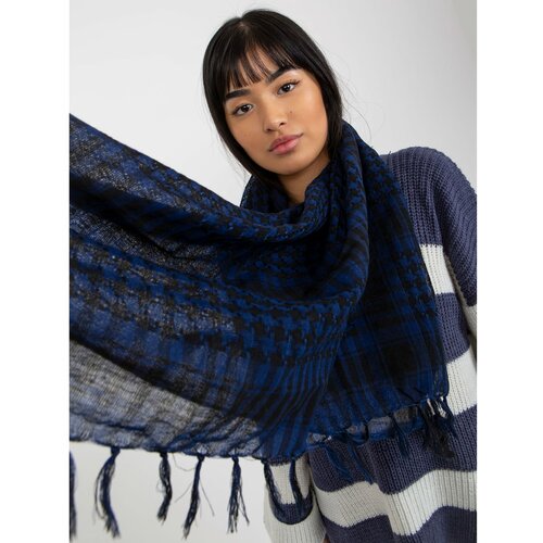 Fashion Hunters Black and dark blue shemagh scarf with fringesBlack and dark blue shemagh scarf with fringes Slike