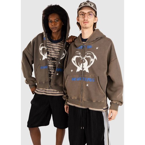 Jungles Jungles Beautiful Life Zip Hoodie vintage grey Slike