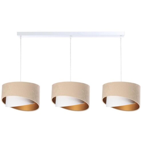  Luster na sajli GALAXY 3xE27/60W/230V bež/beli/zlatni Cene