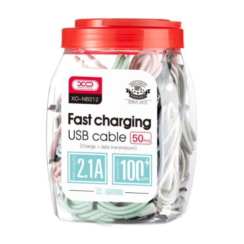 XO USB kabal NB103 USB – Lightning 1,0 m 50/1 Black-White Cijene