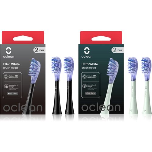 Oclean Ultra White Set nadomestne glave za zobno &amp;scaron;četko Black &amp;amp; Green Slike
