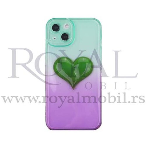  futrola ombre heart za iphone 13 pro max (6.7) zeleno-ljubicasta Slike