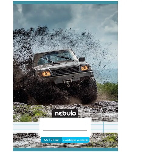 NEBULO spetačena črtasta zvezek formata A/5 za 4. razred z motivom terenskega vozila (off-road) 21-32 Cene