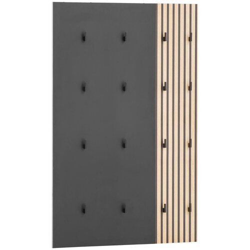 MID.YOU Garderobni Panel Alexa, Črna, Barva Hrasta Slike