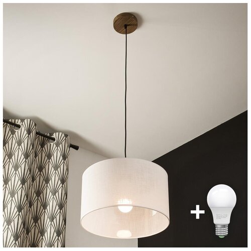  Brilagi - LED luster na sajli ANTHONY 1xE27/60W/230V hrast orah/bela Cene