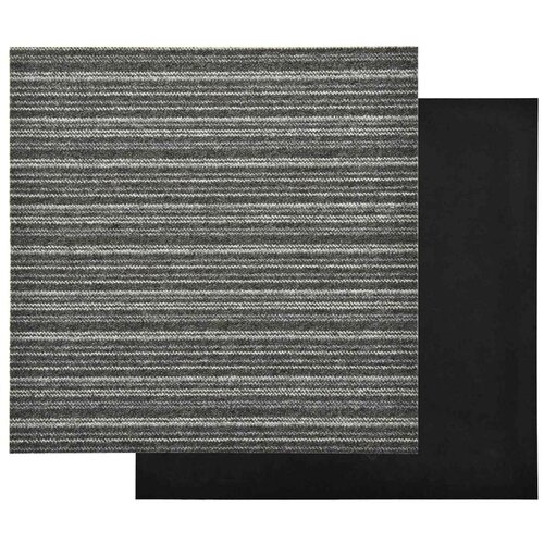  Tepih 20 pcs Prugasta antracit 50 x 50 cm 100% Polipropilen - Prugasta antracit Slike