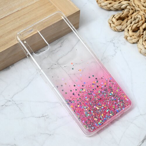 Torbica Silikonska Glitter za Samsung A515F Galaxy A51 roze Slike