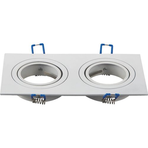 Aigostar Dvostruki okvir za ugradno svetlo GU10 17,3x9,1 cm beo Slike