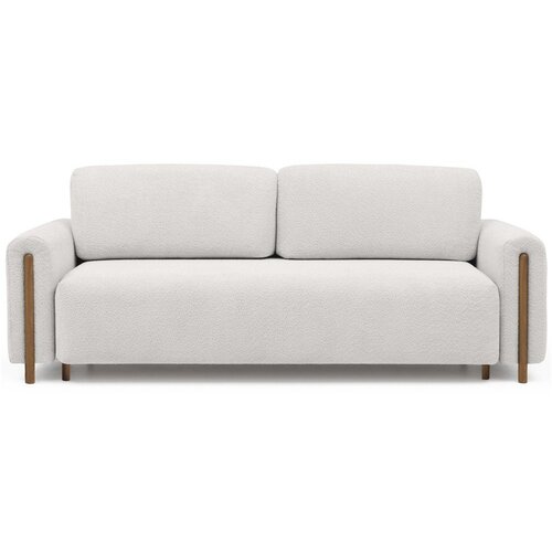 ELTAP Krem sklopiva/s prostorom za odlaganje sofa od boucl&amp;eacute; tkanine 244 cm Arcadova &amp;ndash; Slike