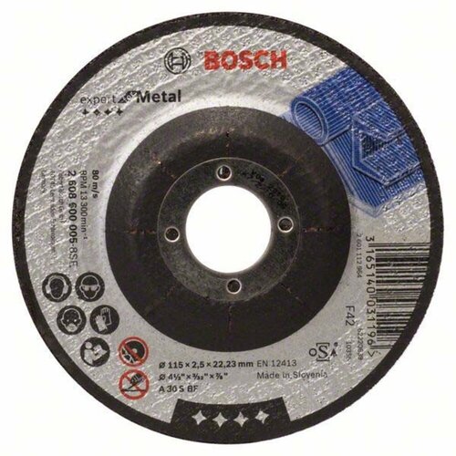 Bosch rezna ploča ispupčena Expert for Metal A 30 S BF, 115 mm, 2,5 mm - 2608600005 Slike
