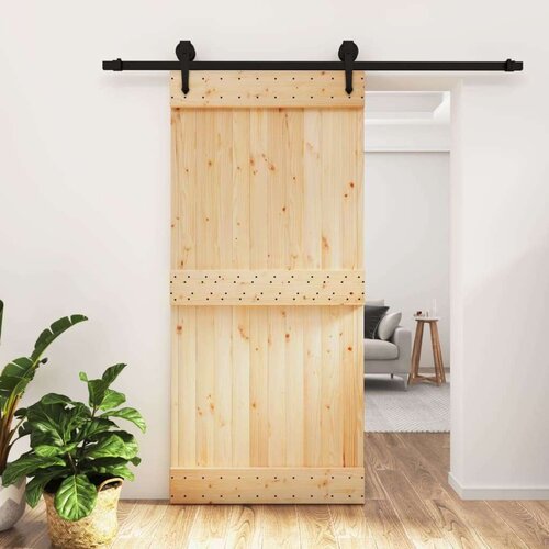  Klizna vrata s priborom za montažu 95 x 210 cm masivna borovina Cijene