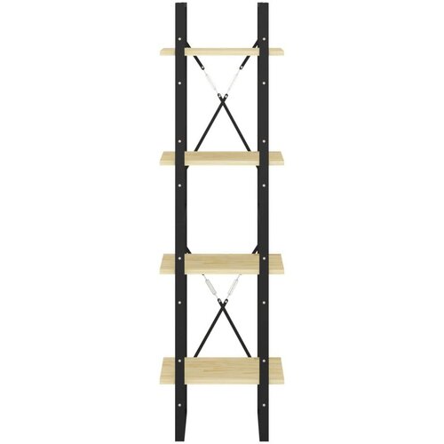 VidaXL Knjižna omara 4-nadstropna 40x30x140 cm trdna borovina Slike