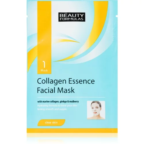 Beauty Formulas Clear Skin Collagen Essence kolagenska maska z revitalizacijskim učinkom 1 kos