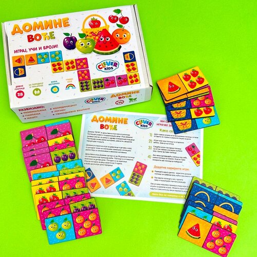Clever_Kids drvene domine voće Slike
