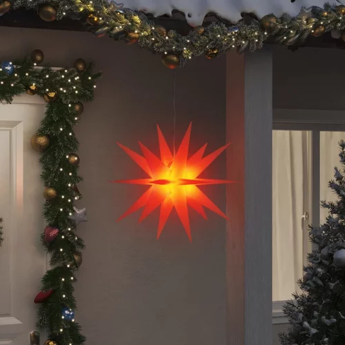 vidaXL Božićno svjetlo s LED svjetlima sklopivo crveno 57 cm