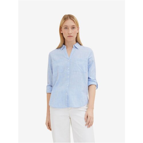 Tom Tailor Blue women's checkered shirt - Women's Cene