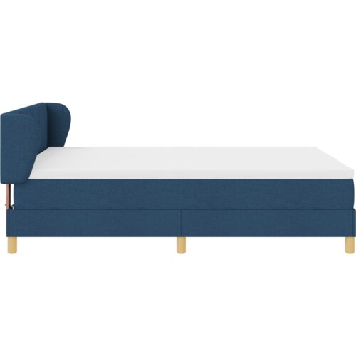 Box Spring Krevet s Madracem - Plava 160x200 cm Tkanina Slike