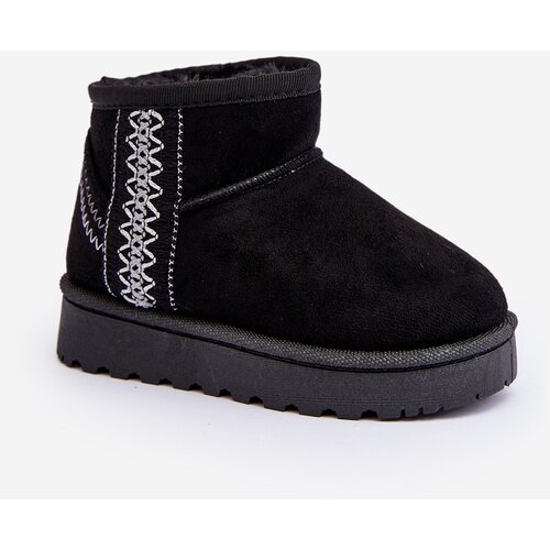 Boto Children's Quilted Snow Boots Black Leonora Cene