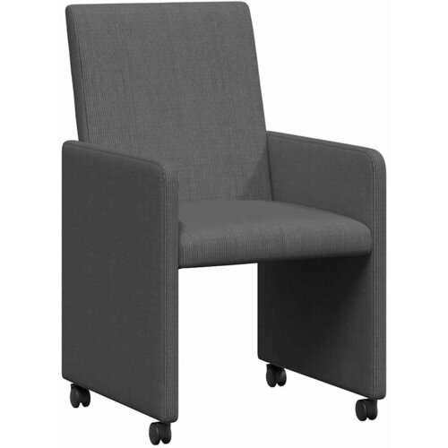 vidaXL Jedilni stoli s kolesi 2 pcs Temno siva 57 x 66 x 94 cm, (5000093094) Cene